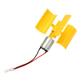 Gerador eólico de eixo vertical com motor CC de micro motor de corrente contínua e luzes de LED