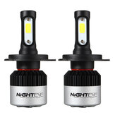 NightEye S2 COB LED autó fényszórók izzók ködlámpa H1 H4 H7 H11 9005 9006 72W 9000LM 6500K fehér 2db