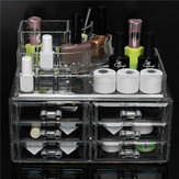 Klarer Acryl-Make-up-Organizer mit 6 Schubladen, Kosmetik-Aufbewahrungsbox mit 2 Ebenen