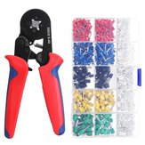 1350 Pcs Connector Wire Terminal Kit Tube Terminals Set with 6-4A Crimper Pliers Wire Stripper Tool Crimp Terminals