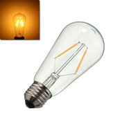E27 LED 2W Warm White COB LED Filament Retro Edison Light Bulb AC110V AC220V