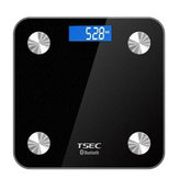 TS-8028 Bluetooth 4.0 LCD-batterij Smart-app Lichaamsvetweegschalen Gewichtsgegevensanalyse Gewichtstoepassingen