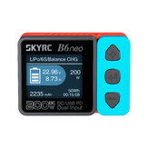 Cargador inteligente SKYRC B6 NEO B6NEO DC 200W PD 80W Cargador de equilibrio de batería LiPo Descargador