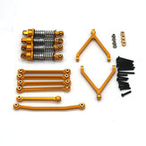 Upgraded Metal Shocks Linkage Rods Set for FMS FCX24 12401 POWER WAGON 1/24 RC Car Vehicles Model Spare Parts