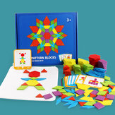 155 pezzi/set Set di blocchi di legno Kit di giocattoli per l'educazione precoce Rompicapo delle forme geometriche Giocattolo puzzle