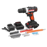 24V 2 Speed Cordless Power Drills Rechargable Electric Drill 15+1 Clutches 2 Lithium Batteries Drill Tool