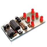 Elektronische dobbelstenen DIY-set 5 mm Rode LED Interessante onderdelen NE555 CD4017 Elektronische productiesuite