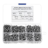 500Pcs M3 Carbon Steel/Stainless Steel Pan Head Self Tapping Screw Hex Socket Cap Bolt for RC Model
