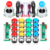 2 jugadores LED Arcade DIY Kits codificador USB a PC Joystick + led Arcade Botones interruptor para Raspberry Pi 4 modelo proyecto