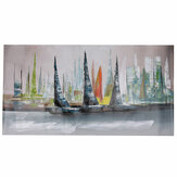 1 Piece Canvas Print Painting Abstract Sailboat Oil Painting Wall Decorative Printing Art Picture Frameless Home Office Decor