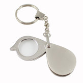 10X Pocket Magnifier Portable Full Metal Rotary Keychain