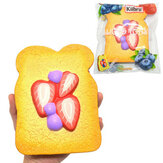 Kiibru Erdbeer geschnitten Toast Squishy 14.5 * 11 * 3cm langsam federn mit Verpackung Sammlung Geschenk weiches Spielzeug