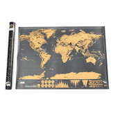 World Edition Scratch Map Travel Footprint Kreatywny prezent Custom Deluxe Black Duża mapa 