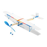 DIY összeszerelő repülőgép, amelyet gumiszalag működtet a gyerekeknek