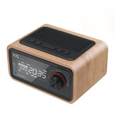 Loci Kablosuz bluetooth Ahşap Hoparlörler Radyo Kaset Çalar Taşınabilir Multi-medya Mini Alarm Saat Ses Subwoofer Alarmı Saat