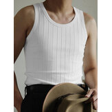 Мужская кабельная вязаная футболка с полосатым узором и облегающим кроем