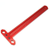 Aluminum Alloy Precision Marking Ruler Woodworking Multifunctional Scale Ruler Hole Ruler Woodworking Ruler Measuring Tools