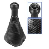 5 Speed Carbon Gear Knob Shift Shifter Boot Cover For VW POLO GOLF MK4 BORA SEAT