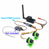 EWRF Long Range FPV System 5.8Ghz 2W FPV Wireless VTX Transmitter 2000mW and 3 Channel Dual Video Camera CMOS 1000TVL for RC Drone