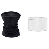 Adult Dark Gray Head Face Neck Gaiter Tube Bandana Scarf Cover Carbon Filters For Motorcycle Racing Outdoor Sports