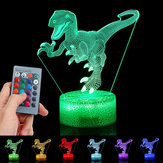 Лампа-ночник Динозавр в 3D с сенсорным пультом управления, подходящая в качестве подарка для домашнего декора и сна
