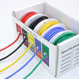 Flexible Silicone Wire and Cable 5 Colors in a Box Mixed Wire Tinned DIY High Quality Pure Copper Line 20AWG/22AWG/24AWG/26AWG/28AWG