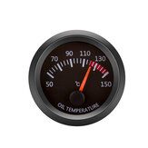 Termometro dell'olio per veicoli a 12V, con guscio nero, 2 pollici (52mm)