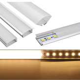 Support de canal en aluminium en forme de U/YW/V de 50 cm pour lumière LED rigide pour bar sous un placard