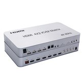 Διακόπτης Splitter 4 Port USB HDMI KVM Matrix 4X2 Διπλή Οθόνη 4K 60Hz HDR 4 εισόδων 2 εξόδων HDMI 2.0 Υποστήριξη Πληκτρολογίου Ποντικιού