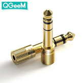 QGEEM Adapter audio wtyk męski na złącze żeńskie 3,5 mm wzmacniacz słuchawkowy mikrofon konwerter AUX