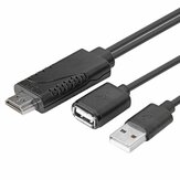 USB żeński na HDMI męski 1080P HDTV TV cyfrowy kabel adaptera AV przewód konwertera przewód do IOS Android