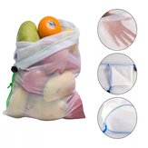 10 pezzi di sacchetti riutilizzabili in rete per conservare verdure e frutta durante lo shopping alimentare