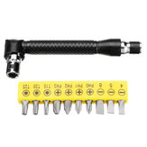 1/4 Inch L shaped Screwdriver Bits Wrench with 10Pcs Screwdriver Bits