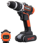 36V LED Light Cordless Electric Drill 2 Speed Digital Display Lithium Battery Οικιακά τρυπάνια