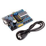 C8051F330 C8051F330D Fejlesztői Tábla Tanuláshoz és Kísérletezéshez Mikrovezérlővel C8051F Mini Rendszerfejlesztő Tábla USB Kábellel