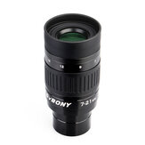 Ocular Zoom SVBONY de 7mm a 21mm de 1.25 pulgadas con diseño óptico de 6 elementos en 4 grupos con revestimiento multicapa completo y color negro.