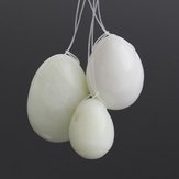3本の白いボディマッサージの石の膣筋肉ケーゲル運動の卵を締める
