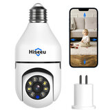 Hiseeu P03 3MP Лампочка IP-камера 2.4G Беспроводная PTZ Уличная Камера Интеллектуальное приложение для удаленного просмотра ночного видения с обнаружением движения, двухсторонним аудио и звуковой сигнализацией для обеспечения безопасности дома