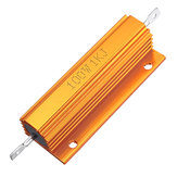 5pcs RX24 100W 1KR 1KRJ Metal Aluminum Case High Power Resistor Golden Metal Shell Case Heatsink Resistance Resistor