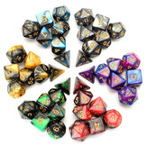 ECUBEE 42 Pcs Polyhedral Dice Double-Color For Role Pliaying Game Dice Set With Bag 