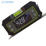 Nivel digital inclinómetro Bluetooth ETOPOO con pantalla LCD, transportador electrónico de dos ejes, regla triangular de ángulos y medidor de medición