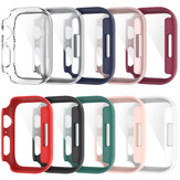 Capa de relógio Bakeey Colorida à Prova de Choque e Anti-Riscos em PC + Vidro Temperado Transparente HD para Apple Watch S7 41mm/ 45mm