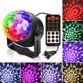 5W RGBWP LED Sound Activated Remote Control Crystal Ball Stage Light for Christmas Party