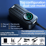 Ασύρματη και ενσύρματη διπλή χρήση αντλίας αέρα 18000mAh 150PSI Γρήγορος φουσκαλτήρας Φόρτιση Φωτισμός LED HD οθόνη για αυτοκίνητα SUVs Motocycle Bike Ball