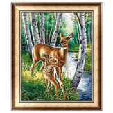 DIY 5D Diamond Painting Kit Deers Handmade Craft Cross Stitch Embroidery Home Office Wall Decorations