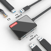 Lenovo LP0803 USB multifuncional para USB 3.0 / 2 * USB 2.0 / RJ45 Porta de rede Ethernet Adaptador de estação de acoplamento de hub de alta velocidade para Macbook Pro