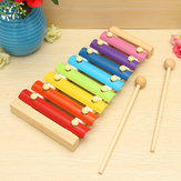 Детские игрушки 8 нот музыкальный ксилофон фортепиано деревянный инструмент для детей