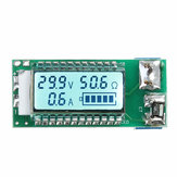 Testador de bateria de lítio Li-ion 18650 26650 LCD Medidor de tensão corrente capacidade