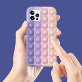 Bakeey for iPhone 12 / 12 Pro / 12 Pro Max Case Fidget Reliver Stress Silicone Phone Shell Protective Cover Push It Bubble Antistress Toys Adult Children Sensory Toy to Relieve Autism