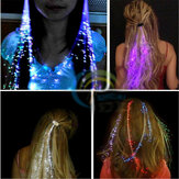 Trenza de pelo con LED de destello de 40 cm, regalo decorativo de San Valentín, barrette de extensión de fibra óptica iluminada para fiestas
